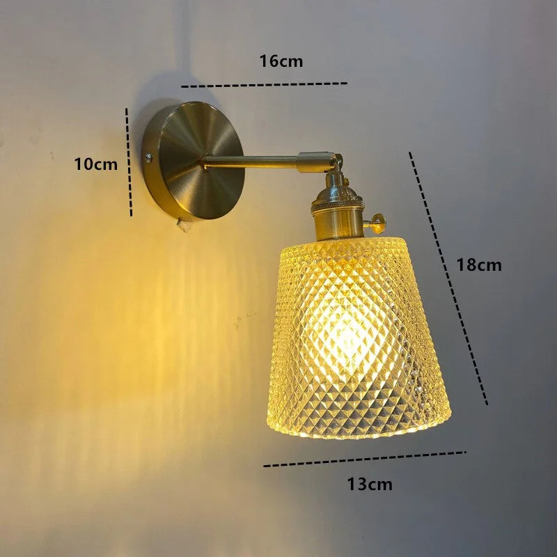 Nordic Wall Lamp with Rotatable Glass Shade