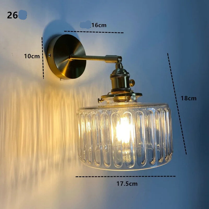 Nordic Wall Lamp with Rotatable Glass Shade