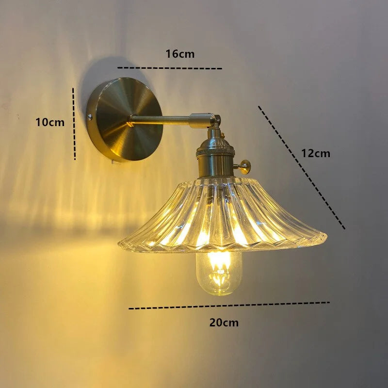 Nordic Wall Lamp with Rotatable Glass Shade