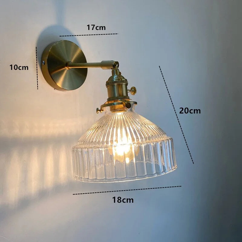 Nordic Wall Lamp with Rotatable Glass Shade