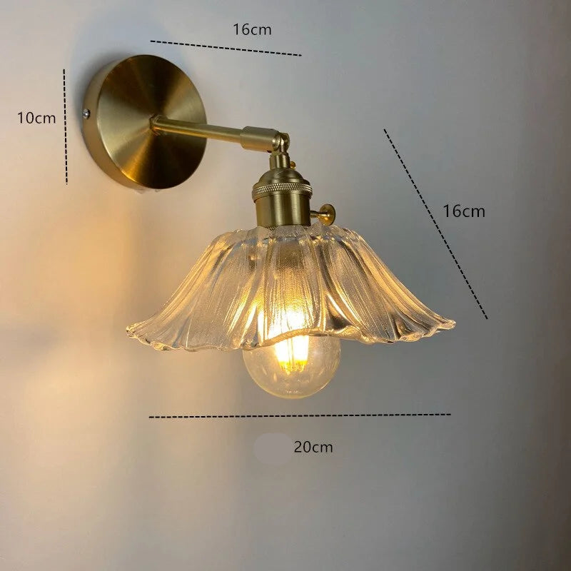 Nordic Wall Lamp with Rotatable Glass Shade