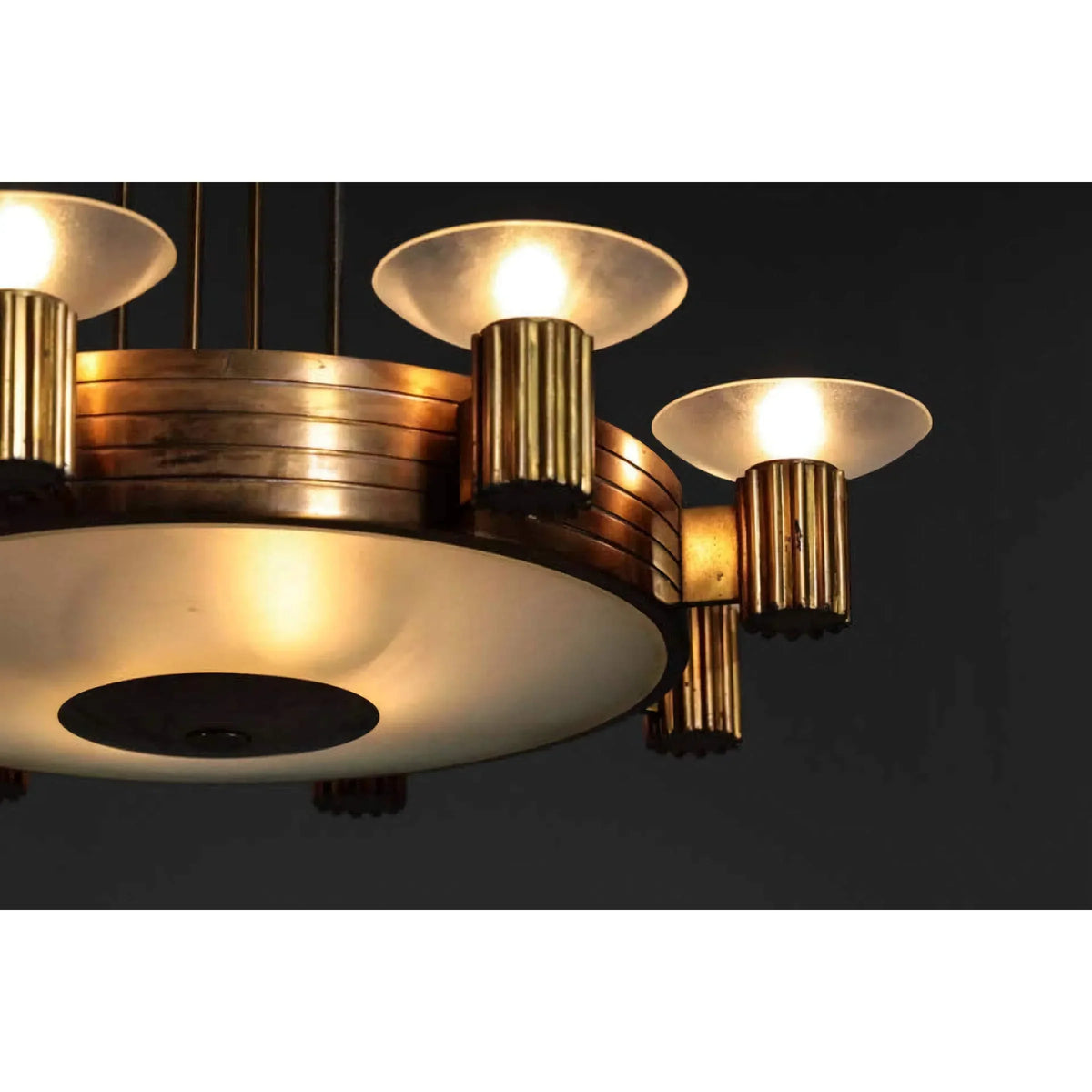 Italian Art Deco Brass Chandelier | 17-light Novecento Tiered 42in Dining Room & Foyer Casalolalights Luxury Lamps