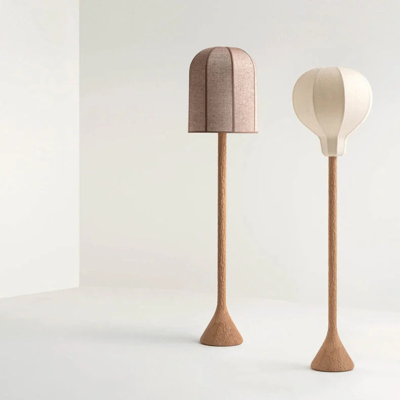 Oak Floor Lamp 160cm | Solid Wood & Linen-shade Scandinavian Minimalist Living Room Casalolalights Luxury Lamps
