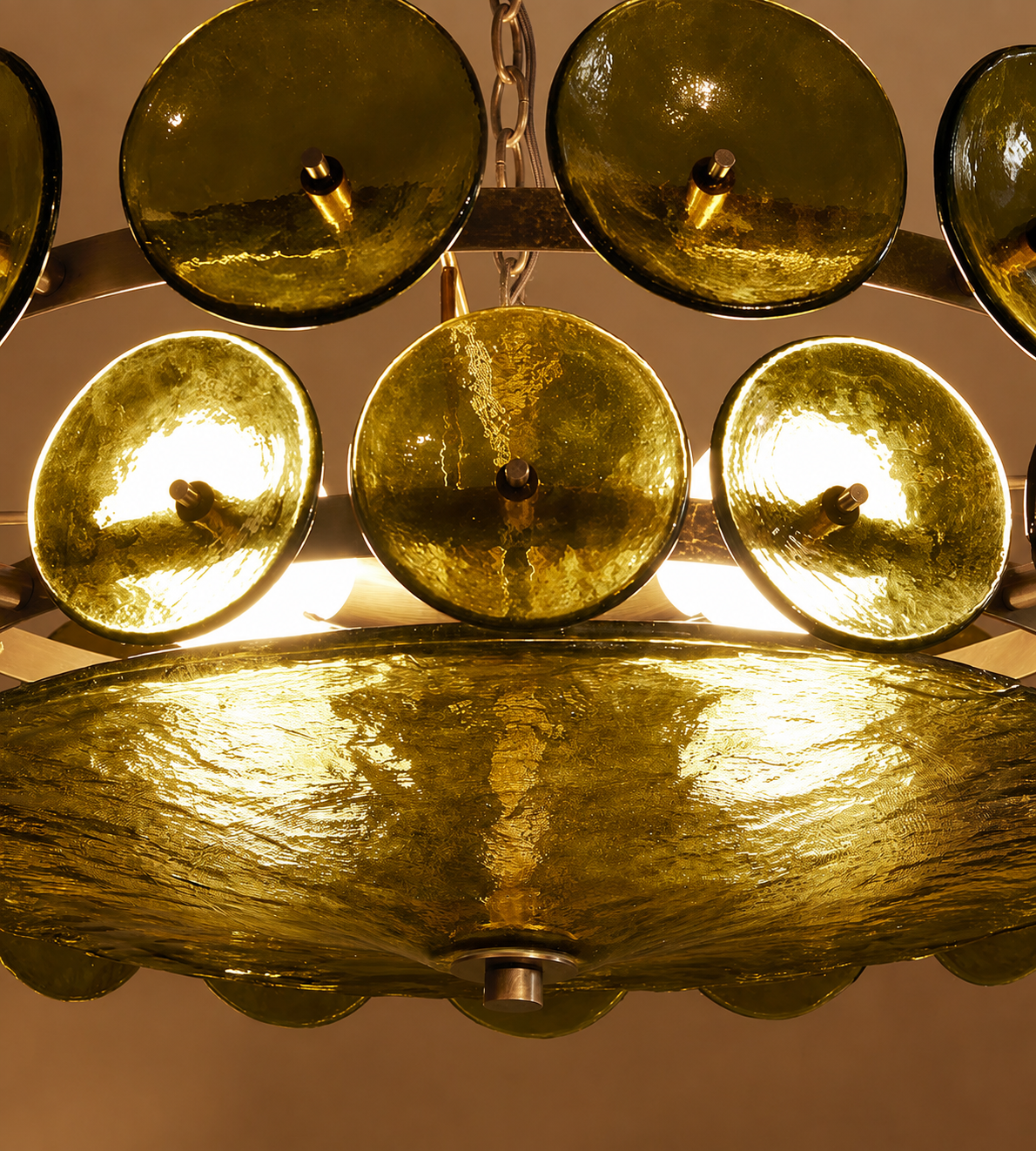 Murano Glass Olive Pendant Lamp | Art Deco Chandelier for Living Room Bedroom Hallway | Perfect Luxury Homes