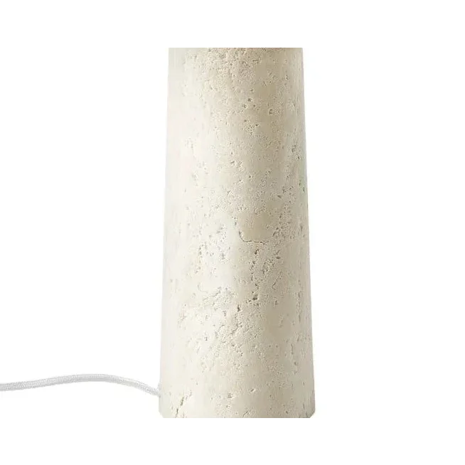 Travertine Table Lamp 39cm | Solid Stone & Frosted Dome Warm Glow Bedside Console Office Casalolalights Luxury Lamps