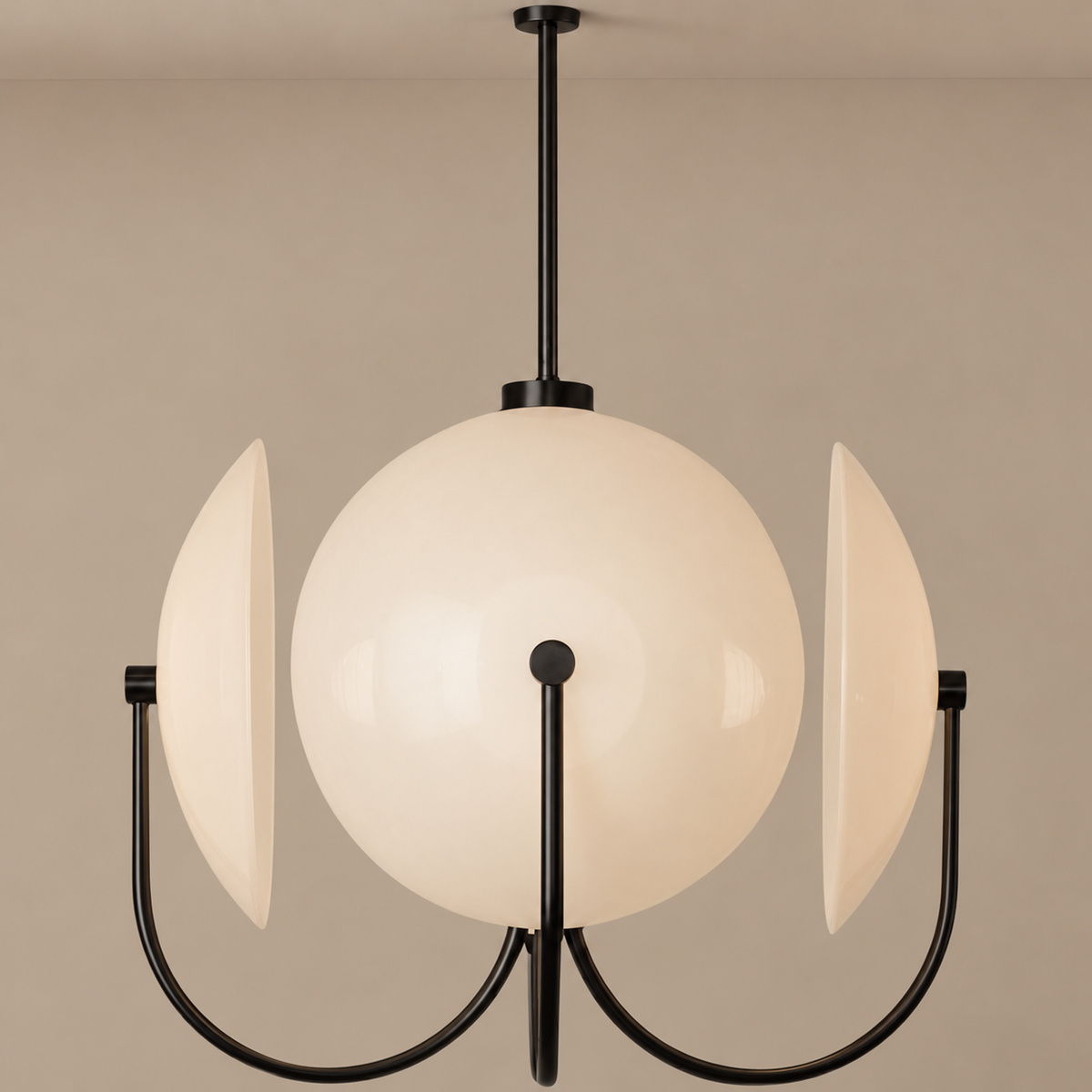 Modern Ceiling Lights - Opal Globe Orbit Casalola Luxury Lamps for Interior Designers