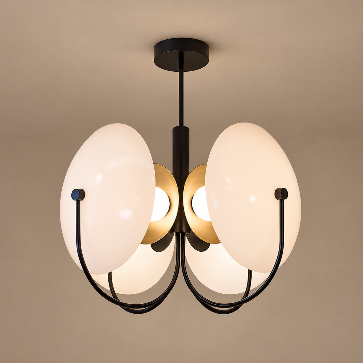Modern Ceiling Lights - Opal Globe Orbit Casalola Luxury Lamps for Interior Designers