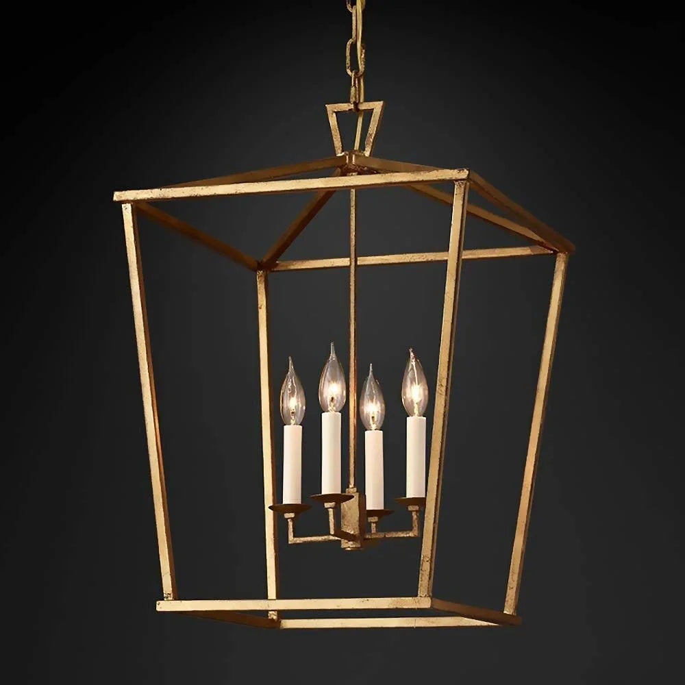 Copper Lantern Pendant Light | Open-frame 4-light Rustic Farmhouse Entryway & Kitchen Casalolalights Luxury Lamps