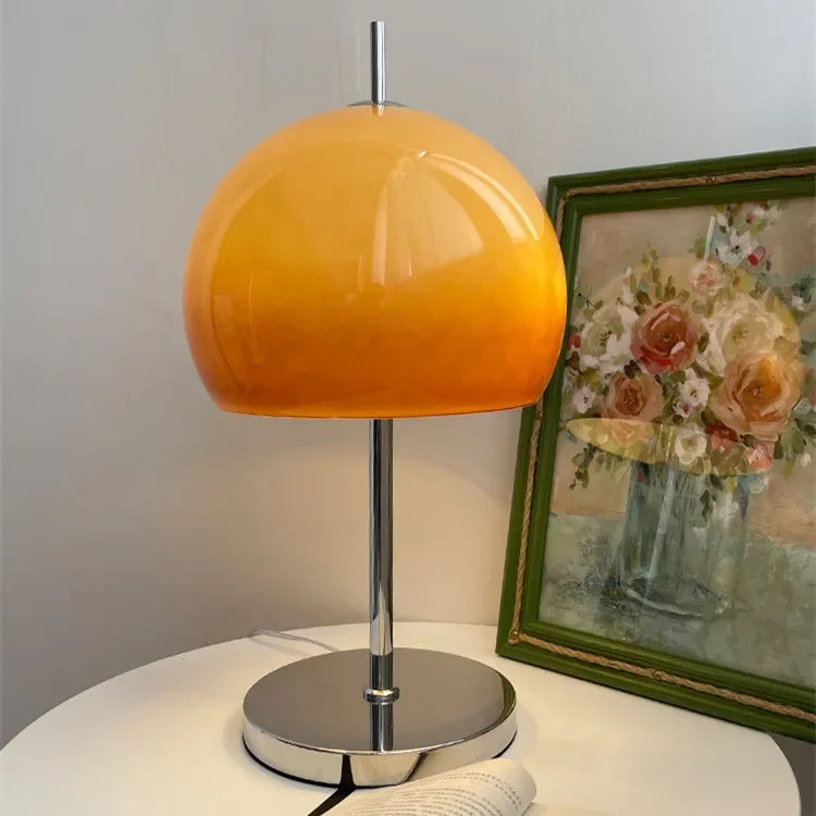 Orange Glass Floor Lamp | Stained-glass Table or Mid-century Modern Living Room & Bar Casalolalights Luxury Lamps