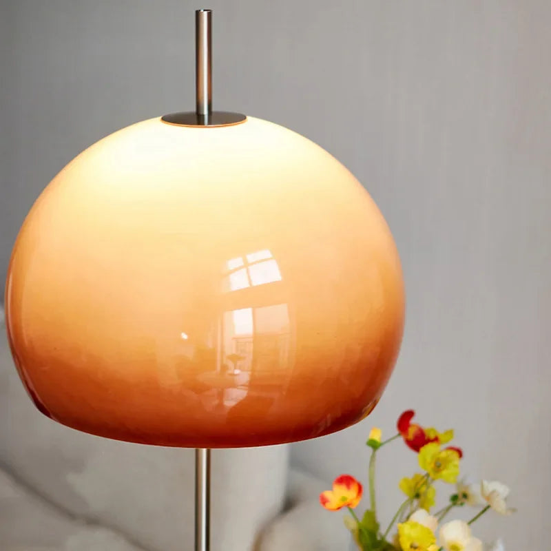 Orange Glass Floor Lamp | Stained-glass Table or Mid-century Modern Living Room & Bar Casalolalights Luxury Lamps