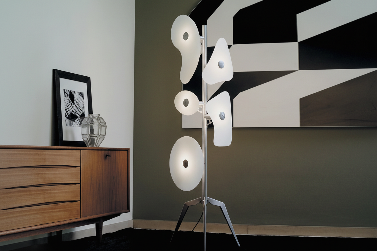 Orbital Floor Lamp 170cm | Sculptural Modern Standing Integrated Led Living Room & Reading Corner Casalolalights Luxury