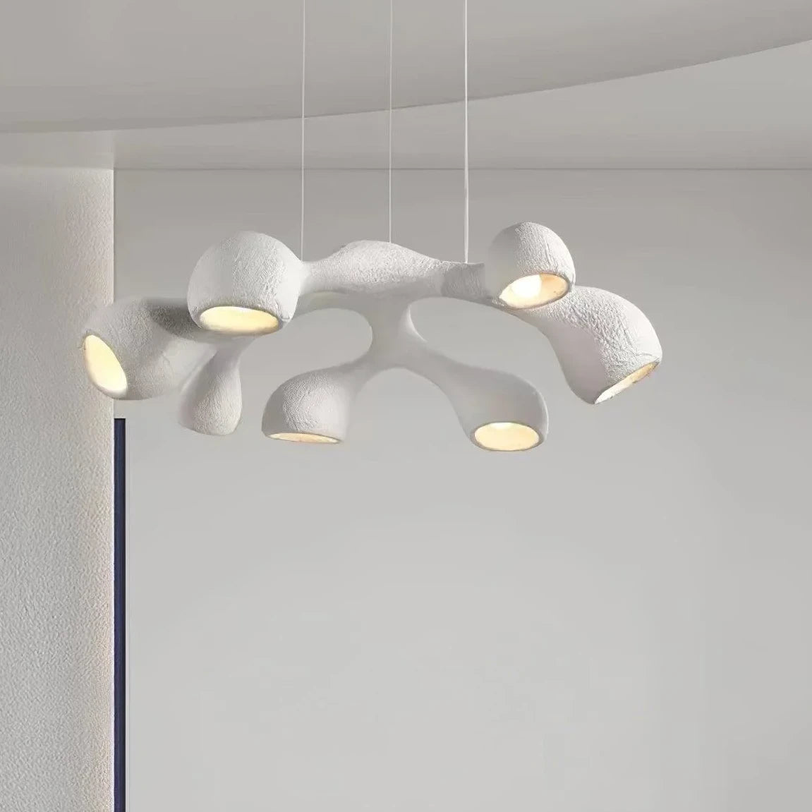 Organic Sculptural Pendant | Matte Ceramic-composite Downlight 107cm Wabi-sabi Kitchen & Loft Casalolalights Luxury