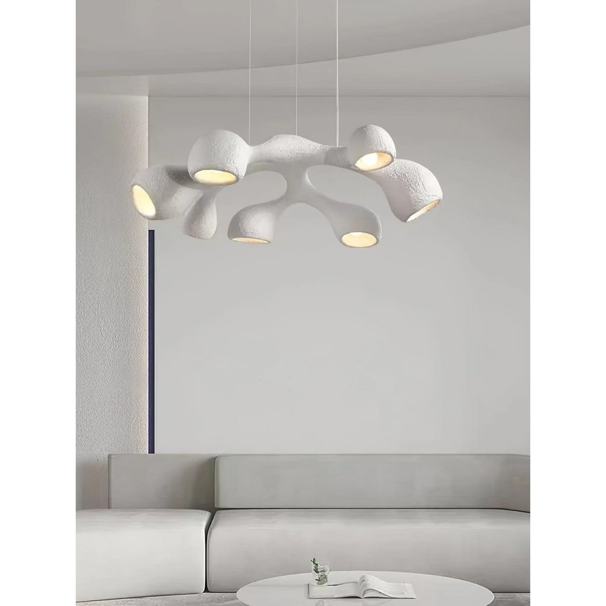 Organic Sculptural Pendant | Matte Ceramic-composite Downlight 107cm Wabi-sabi Kitchen & Loft Casalolalights Luxury