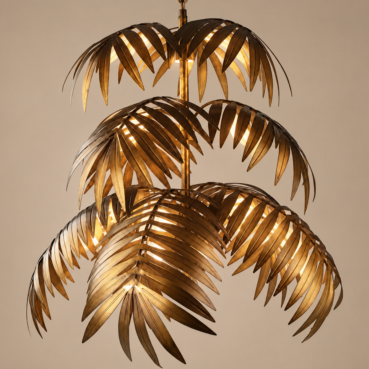 Gold Pendant Light - Palm Leaf Iron Casalola Lights Luxury Lamps for Interior Designers