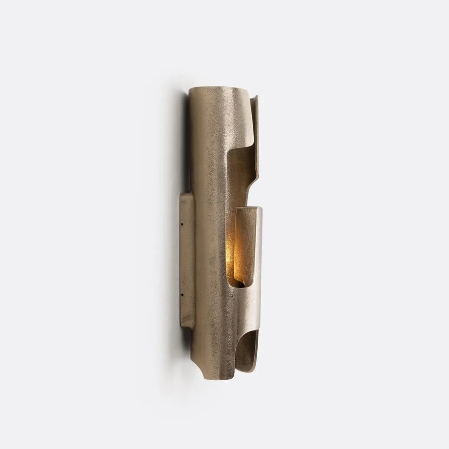 Bronze Curved Wall Sconce | Modern Light Fixture for Hallways & Bedrooms