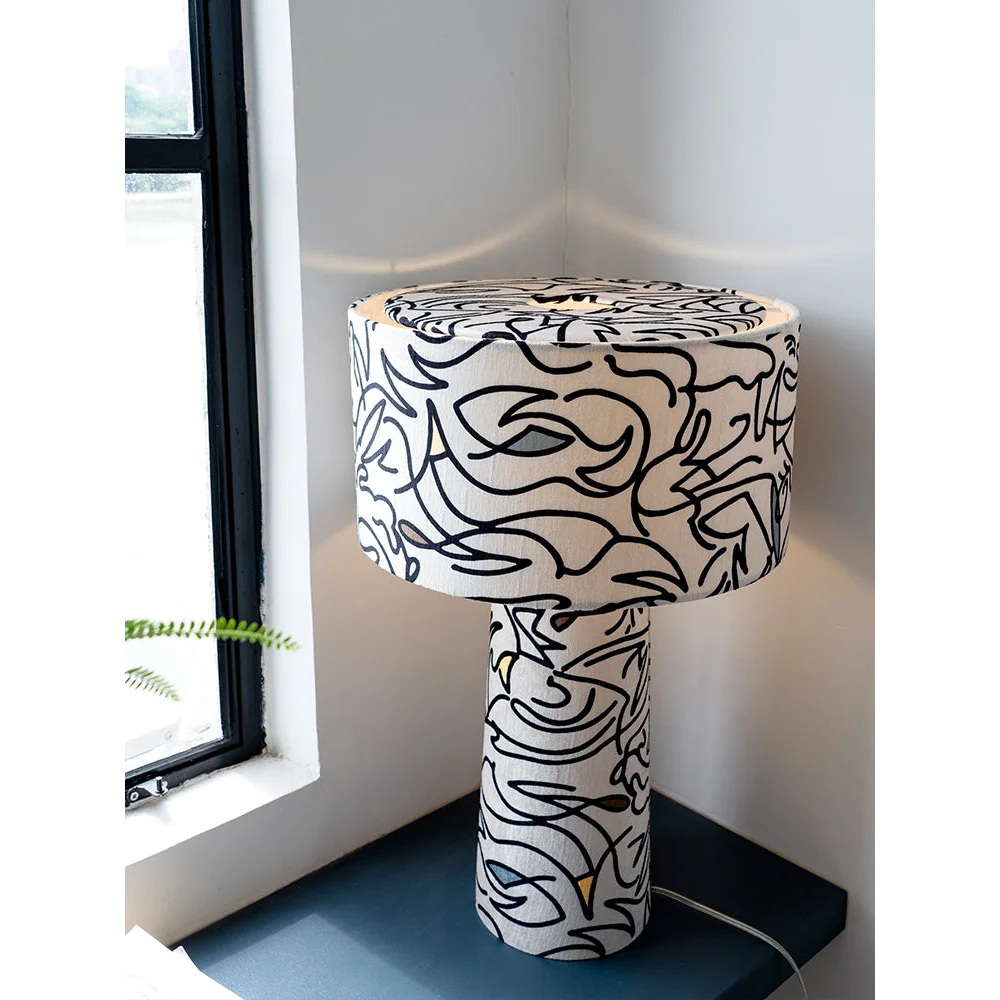 Patterned Art Table Lamp | Sculptural Statement Lighting