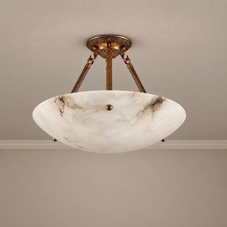 Alabaster Semi-Flush