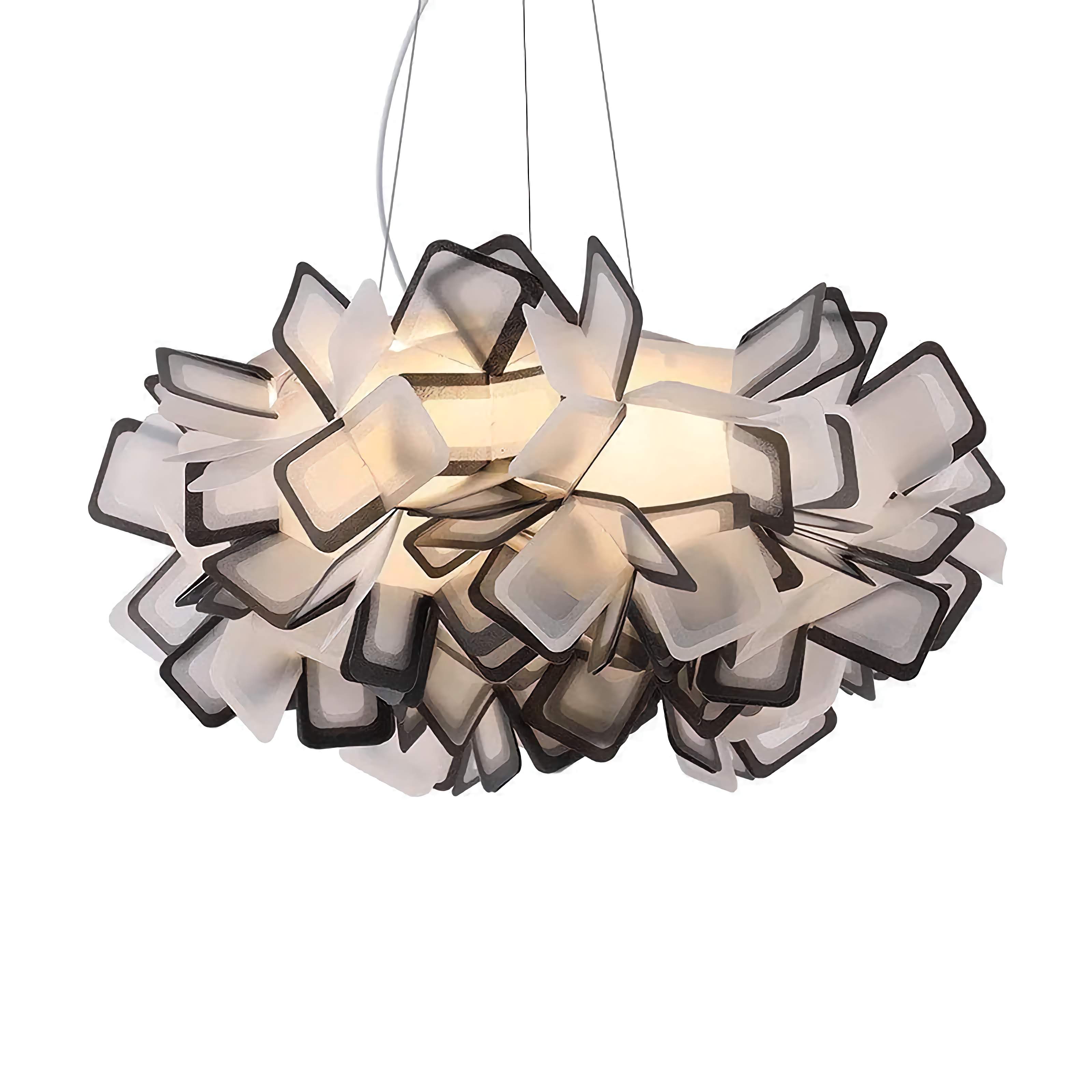 Colorful Borders Flower Pendant Light Acrylic Lampshade