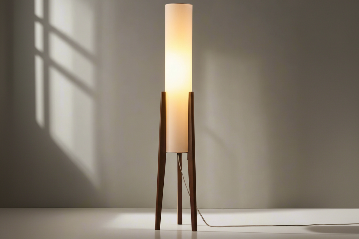 Wood Floor Lamp | Natural & Linen Japandi Standing Scandinavian Bedroom Living Room Casalolalights Luxury Lamps
