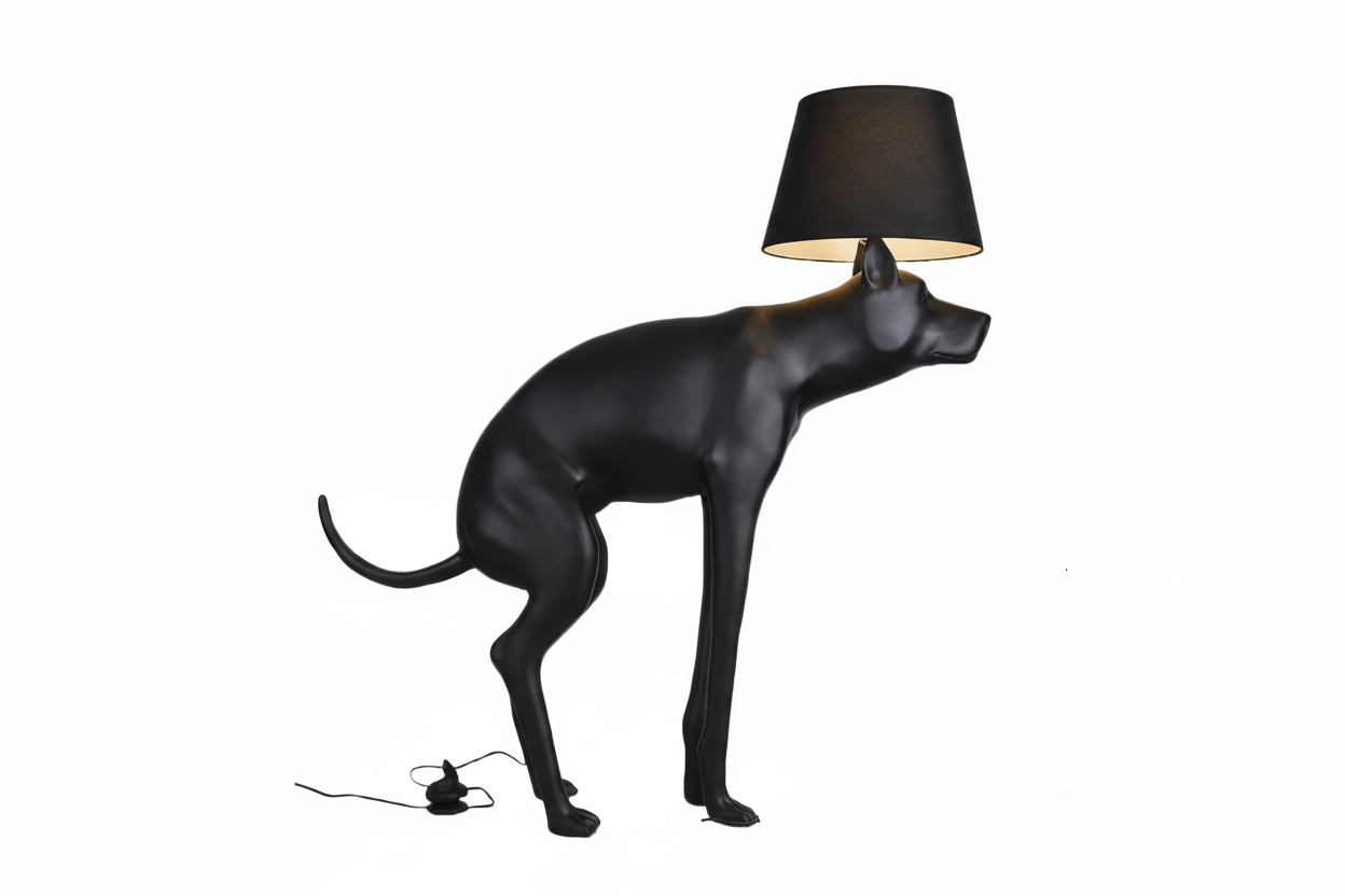 Настольная и напольная лампа "Собака, какающая"