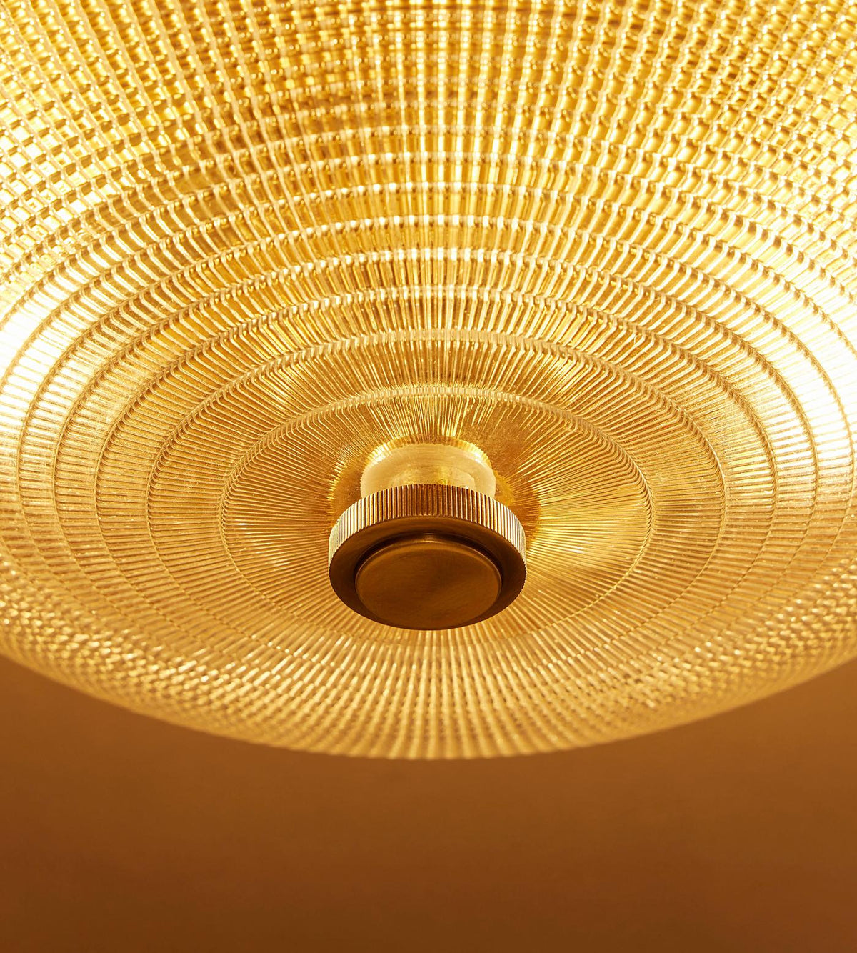 Glass Flush Mount Ceiling Light for Bathroom & Hallway | Art Deco Prismatic 14 Inch Ip44 Brass Casalola Lights Luxury