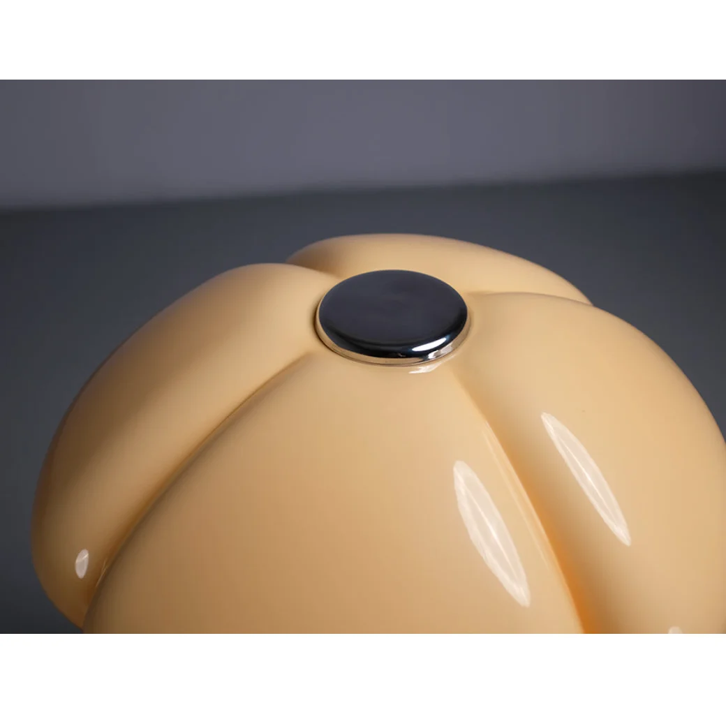 Quadrifoglio Floor Lamp Table Orange Glass Lampshade for Living Room