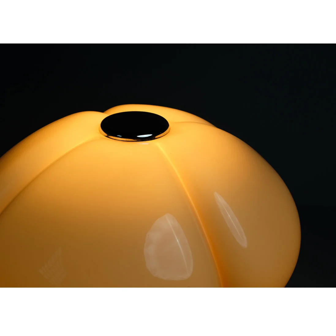 Quadrifoglio Floor Lamp Table Orange Glass Lampshade for Living Room