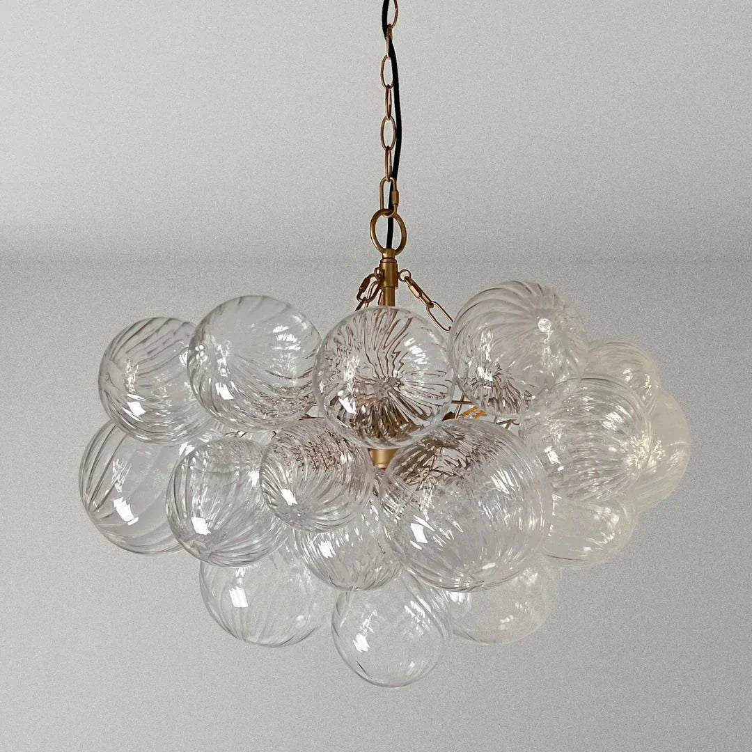 Clear Bubble Glass Chandelier | the Quinn Casalolalights Luxury Lamps for Interior Designers