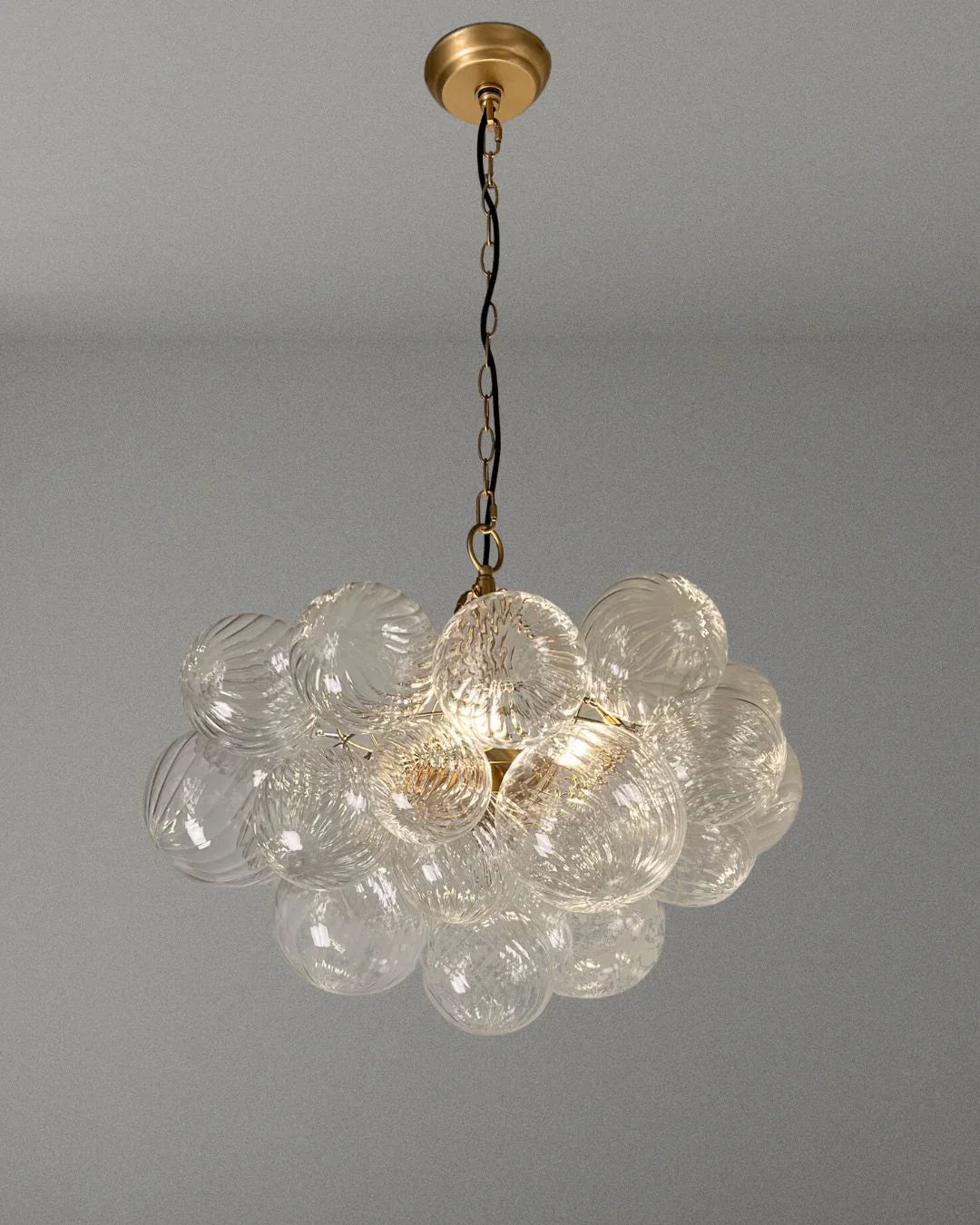 Clear Bubble Glass Chandelier | the Quinn Casalolalights Luxury Lamps for Interior Designers