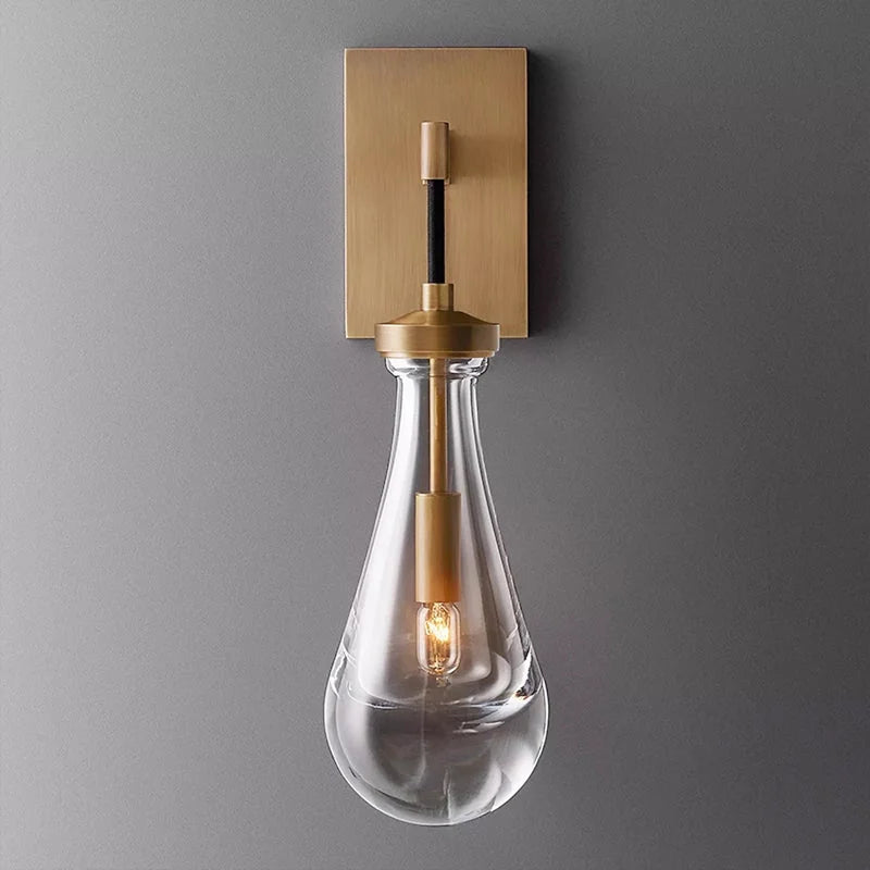 Luxury Raindrop Glass Wall Sconces | Statement Lighting for Foyer