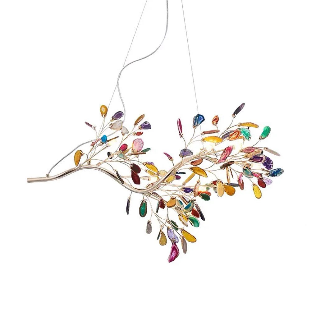 Real Agate Chandelier | Natural Stone Cascading Statement Light 8 or 11-light Living & Dining Room Casalolalights