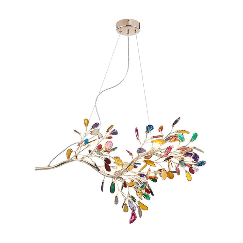 Real Agate Chandelier | Natural Stone Cascading Statement Light 8 or 11-light Living & Dining Room Casalolalights