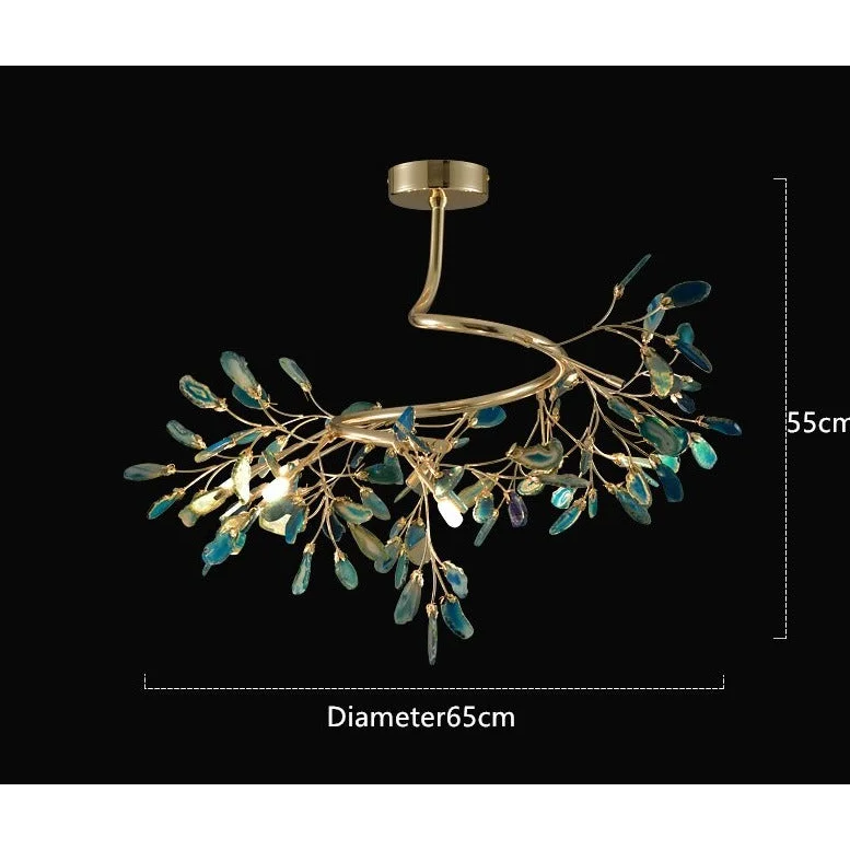 Real Agate Chandelier | Natural Stone Cascading Statement Light 8 or 11-light Living & Dining Room Casalolalights