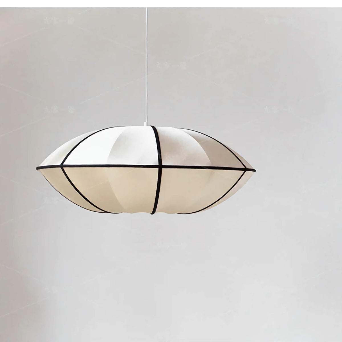 Silk Pendant Light | Tensioned & Iron Lantern Modern Minimalist Dining Room Kitchen Casalolalights Luxury Lamps