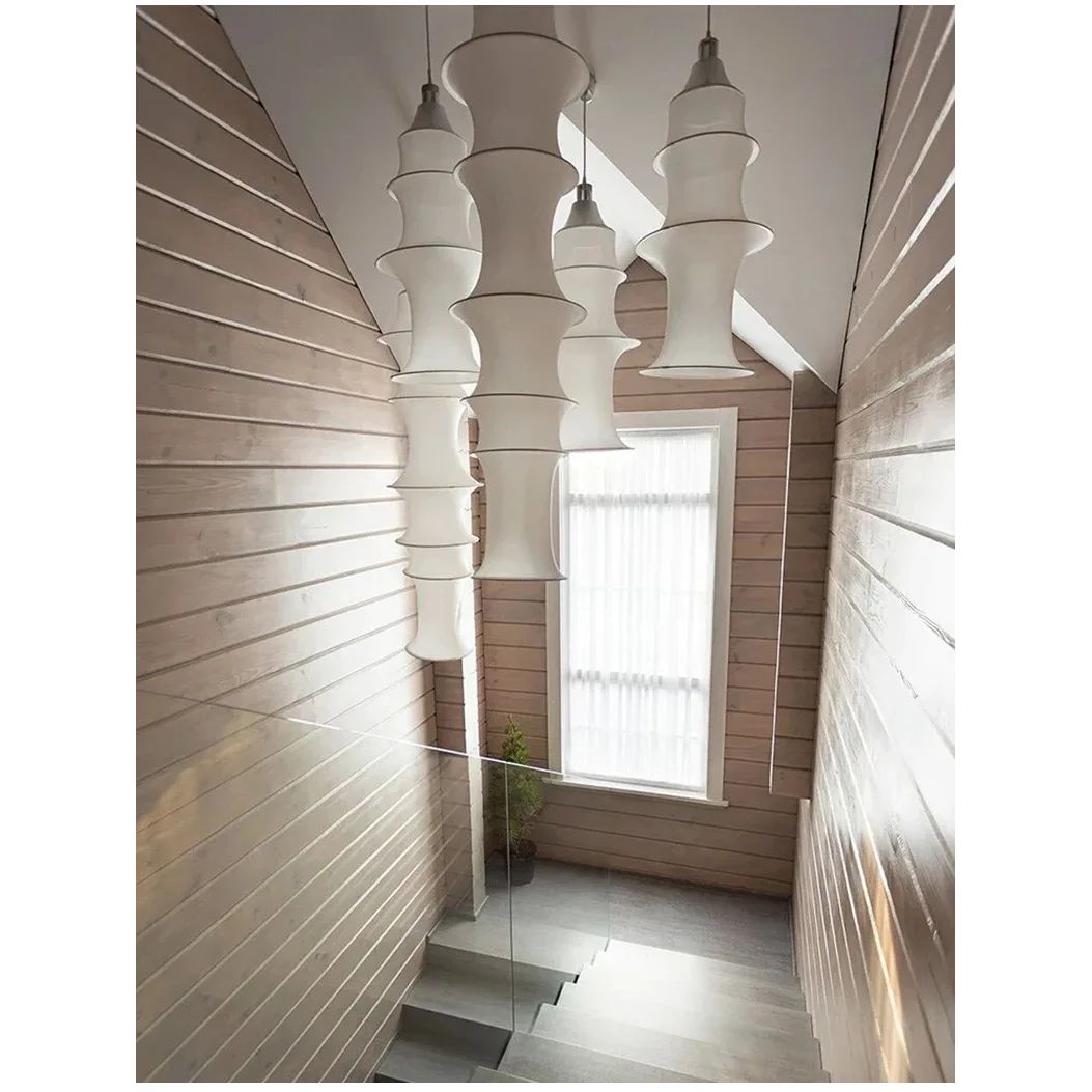 Modern Minimalism White Real Silk Pendant Light Hanging Ceiling Lights for Living Room Dining or Bedroom