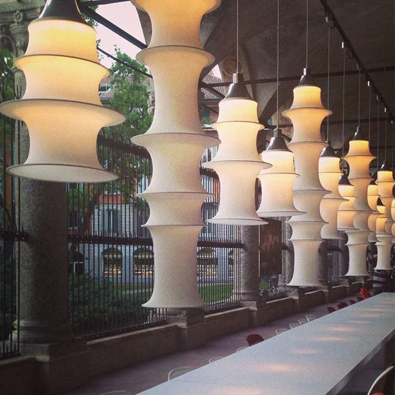 Modern Minimalism White Real Silk Pendant Light Hanging Ceiling Lights for Living Room Dining or Bedroom