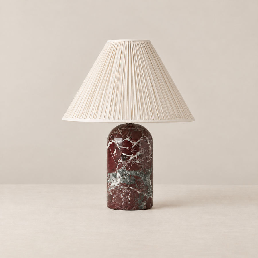 JAPANDI ROTE MARMOR TISCHLAMPE