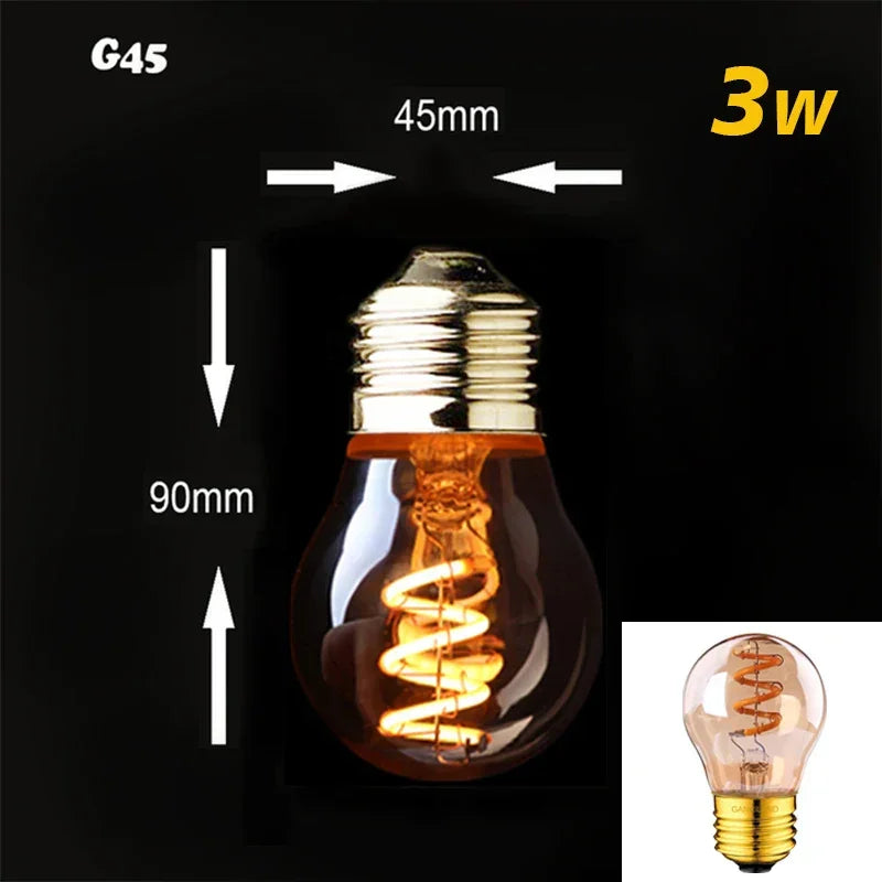 Retro Vintage Led Filament Bulb | Warm White Dimmable Decorative Light for Living Room Bedroom or Industrial Spaces