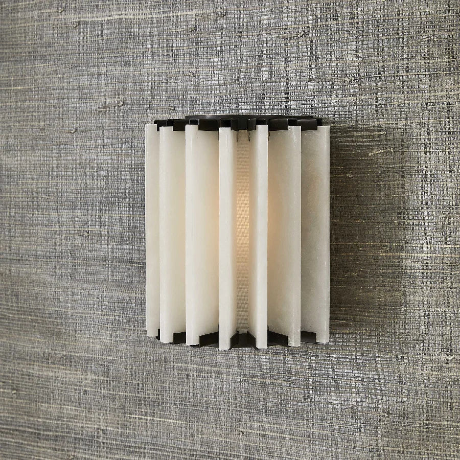 Ribbed Alabaster Panel Sconce | Architectural Wall Light