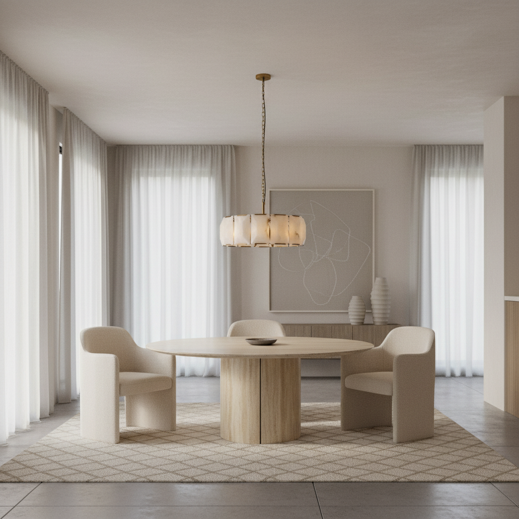 ROUND ALABASTER HALO CHANDELIER | CLPORH022