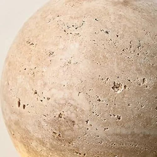 Decorative Wall Sconces with Pull Chain Japandi Lamps Round Natural Marble