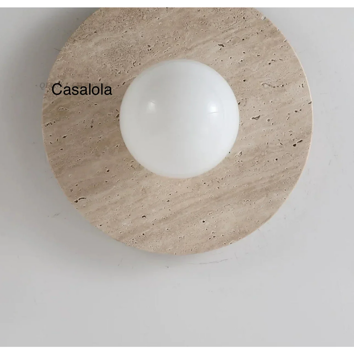 Marble Wall Light 28cm | Round Natural Stone Sconce Modern Minimalist Living Room & Hallway Casalolalights Luxury Lamps