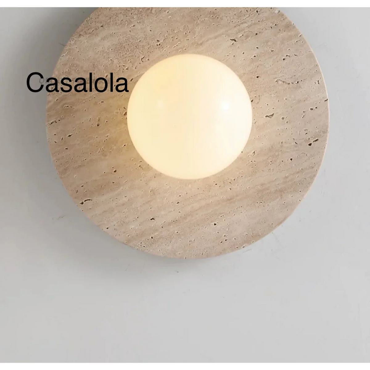 Marble Wall Light 28cm | Round Natural Stone Sconce Modern Minimalist Living Room & Hallway Casalolalights Luxury Lamps