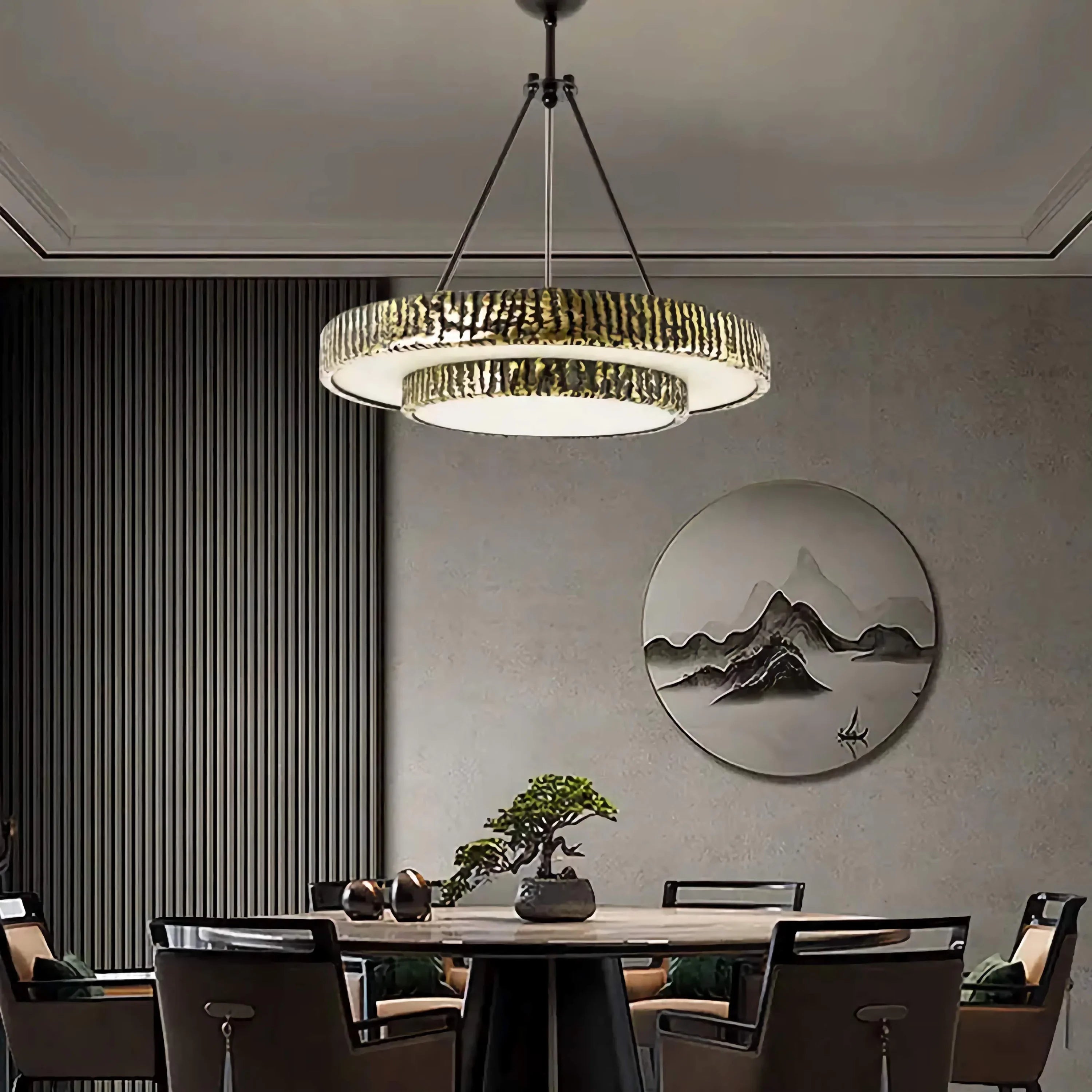 Luxury Double Marble Chandelier | Contemporary for Living Room Dining Hallway