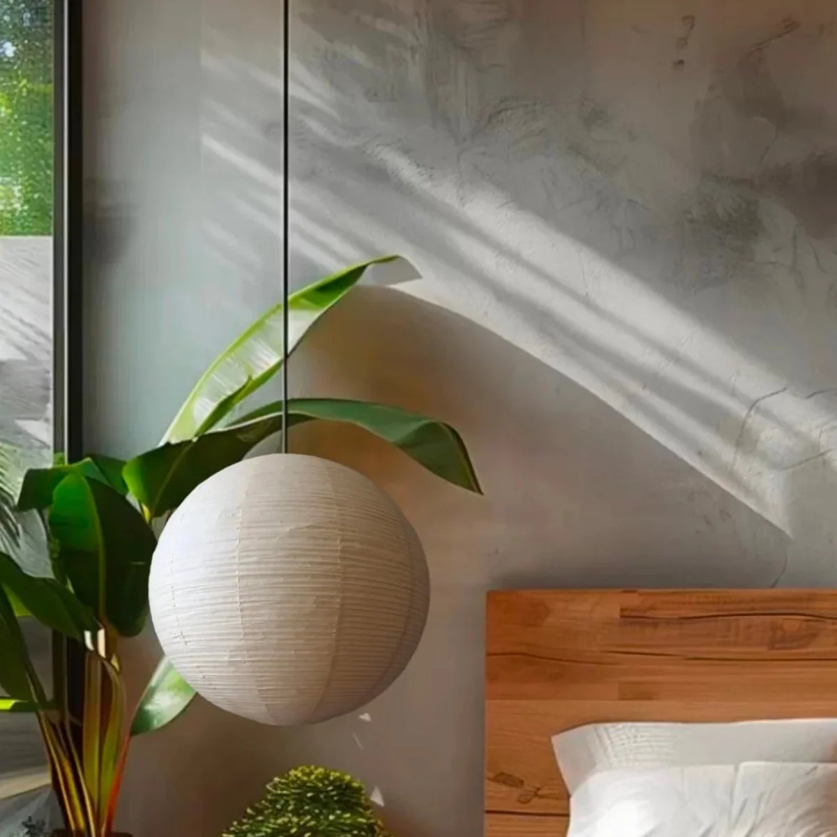 Paper Lantern Pendant Light | Round Washi Hanging Japandi Minimalist Dining & Living Room Casalolalights Luxury Lamps