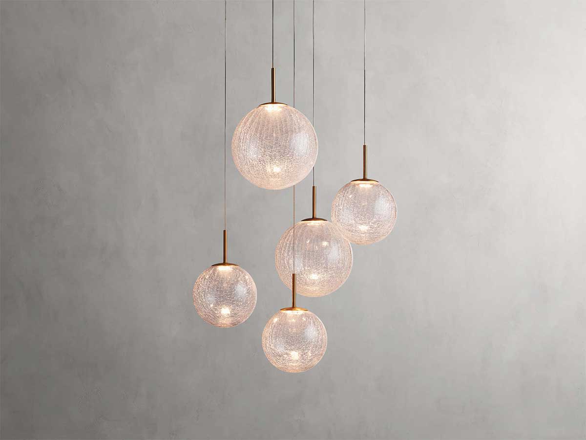 Burgundy Glass and Brass 5 Light Pendant Chandelier Long Drop Stairwell or Double Height Entry Lighting Casalolalights