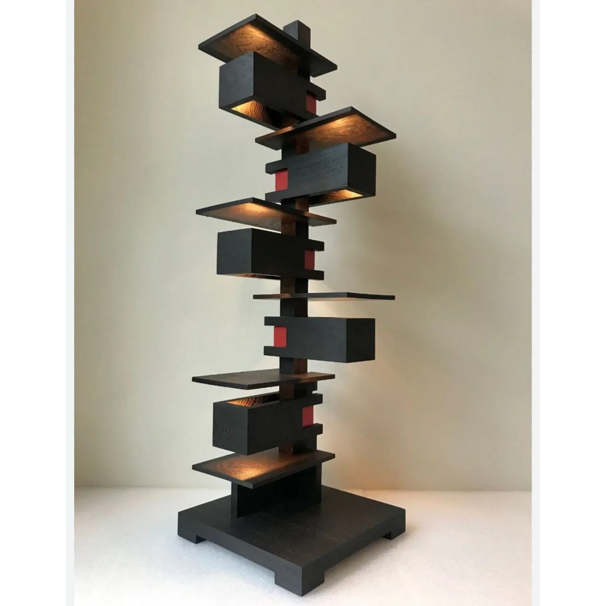 Wood & Iron Floor Lamp | Sculptural Mid-century Dimmable Table or Foyer Study Living Casalolalights Luxury Lamps