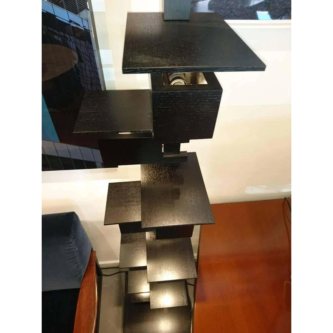 Wood & Iron Floor Lamp | Sculptural Mid-century Dimmable Table or Foyer Study Living Casalola Lights Luxury Lamps