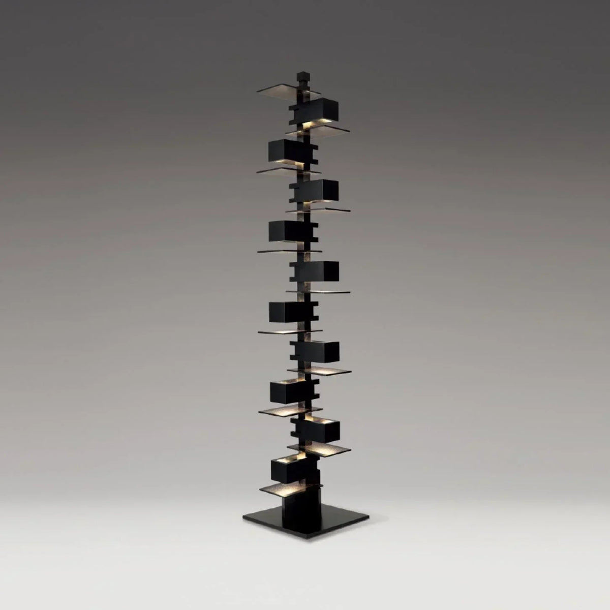 Wood & Iron Floor Lamp | Sculptural Mid-century Dimmable Table or Foyer Study Living Casalola Lights Luxury Lamps