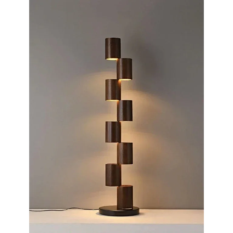 Solid Wood Floor Lamp | Sculptural Natural-grain Japandi Minimalist Living Room & Bedroom Casalolalights Luxury Lamps